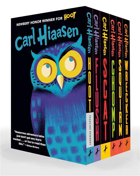 Amazon.com: Hiaasen 6-Book Paperback Boxed Set: Hoot; Flush; Scat ...
