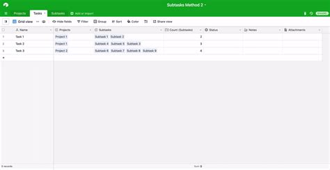 Image result for Create Subtasks On Air Table