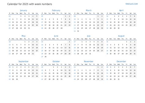 Week 17 of 2025 | The calendar