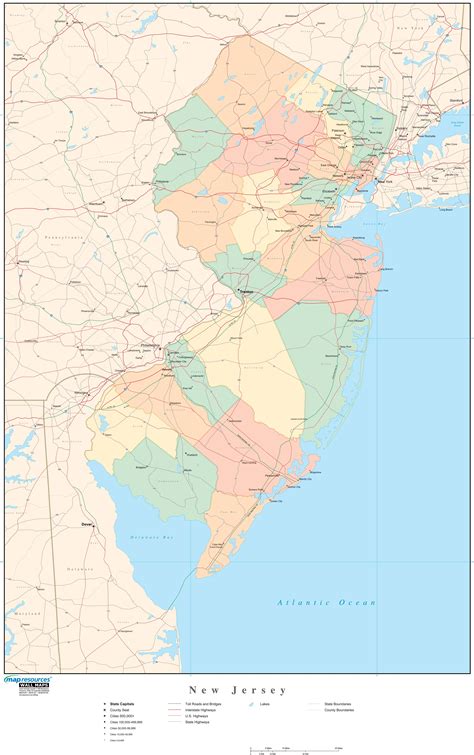 Nj Zip Code Map Counties Nj Counties