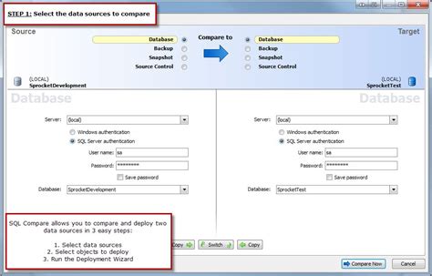 Image result for SQL Compare Red Gate Tutorial