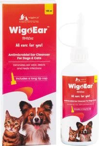 Wiggles WigoEar Dog Ear Cleaner Cleaning Solution Cat, 100ml -Pet Yeast ...