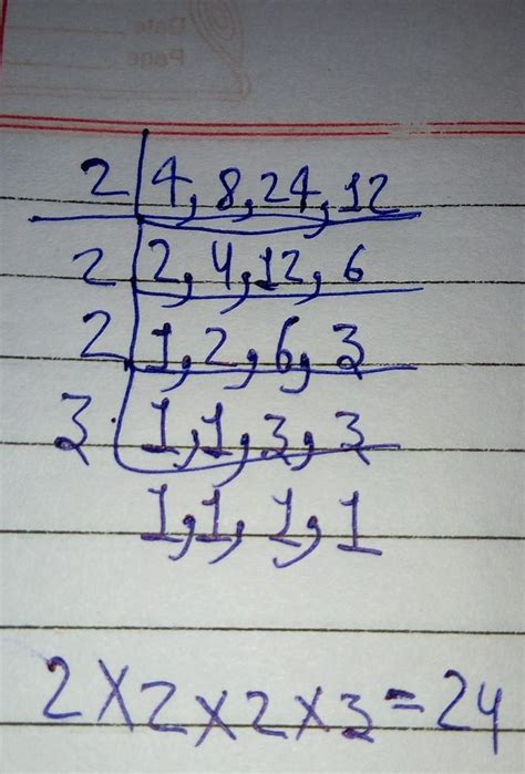 What is the LCM of 4,8,24 and 12 - Brainly.in