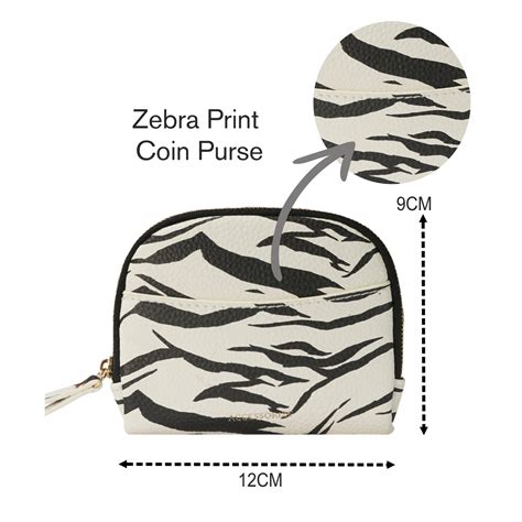 Accessorize London Women's White Zebra Print Coin Purse - Accessorize India