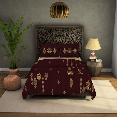 Buy SPACES Rangana Cotton 300TC Ethnic Print 3Pcs Super King Bedsheet ...