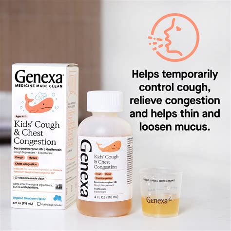 Buy Genexa Kids' Cough & Chest Decongestant Liquid, 4 oz Online at ...