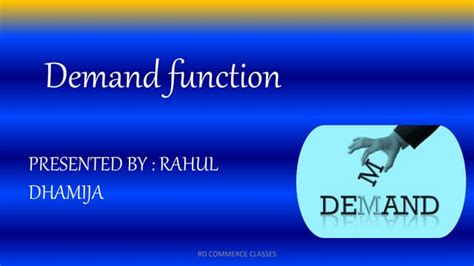 Image result for Demand Function Explained