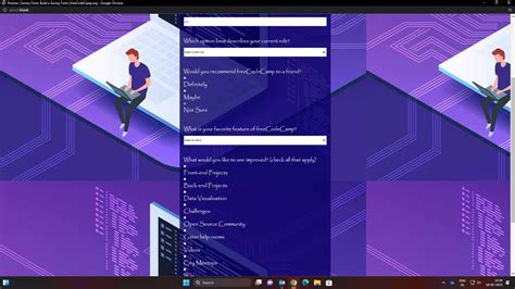 HTML Survey Form 的图像结果