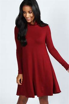 swing dresses boohoo womens roll neck sleeve swing dress swing dresses boohoo womens roll neck sleeve swing dress