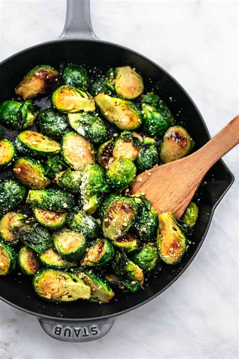 Pan Fried Brussel Sprouts Garlic
