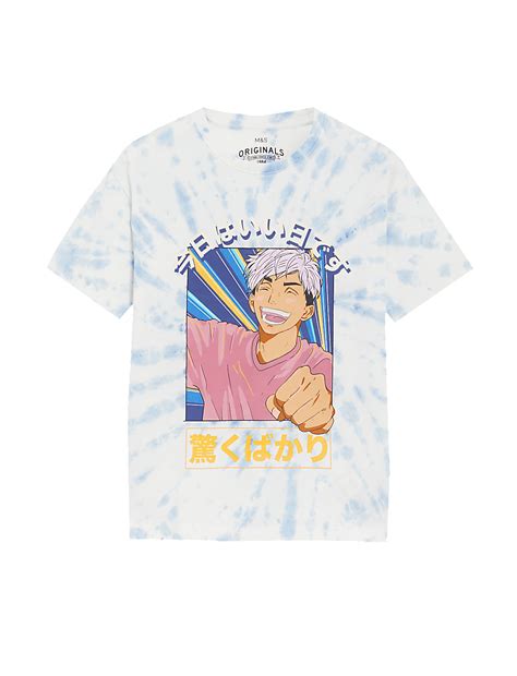 Buy Pure Cotton Tie Dye Anime T-Shirt at Marks & Spencer