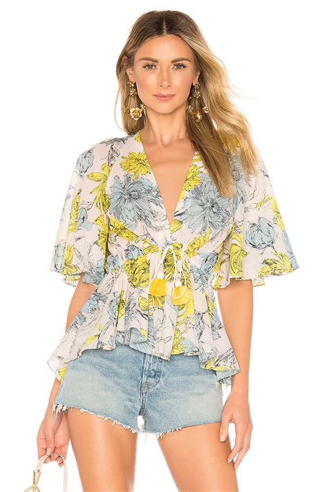 Alexis Dayal Top in Garden Blue | REVOLVE