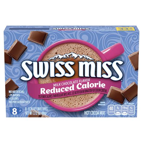 Swiss Miss Milk Chocolate Flavor Reduced Calorie Hot Cocoa Mix, Keto ...