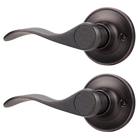 Probrico 2 Pack Dummy Door Lever, Wave Door Handle Lever Left Hand ...