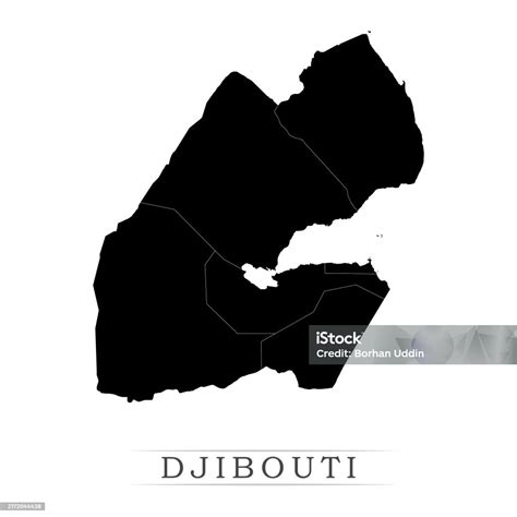 Detailed Vector Map Of Regions Of Djibouti Djibouti Political Map Stock Illustration Stock ...