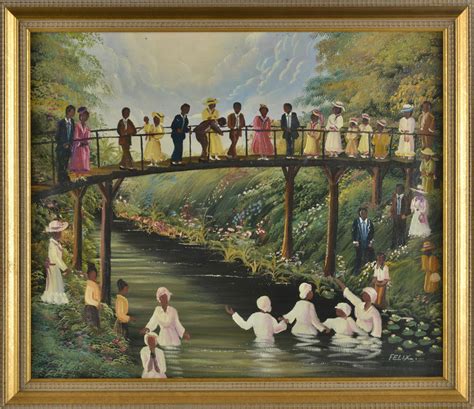 African American Oil Painting signed Felix - Nov 05, 2022 | Ledbetter Folk Art Auction in NC