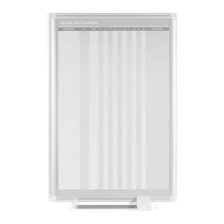 Mastervision Vertical In/Out Magnetic Whiteboard Planner, Wall Mount ...