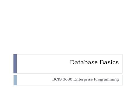 Database Basics 的图像结果