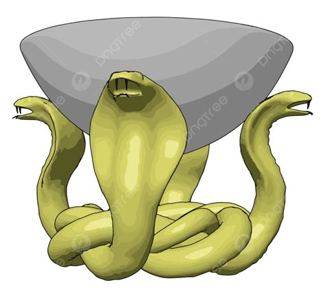 Holding Bowl Vector Art PNG, Yellow Snakes Holding Bowl, Sign ...
