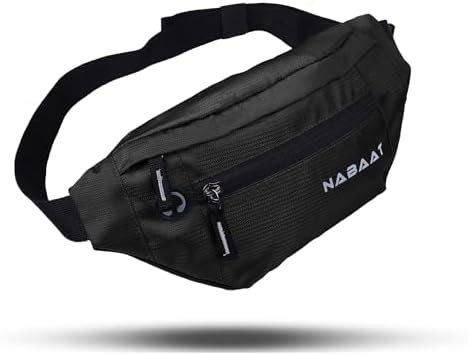 NABAAT Waist Bag for Men and Women Fanny Pack with 4 Zipper Pocket ...
