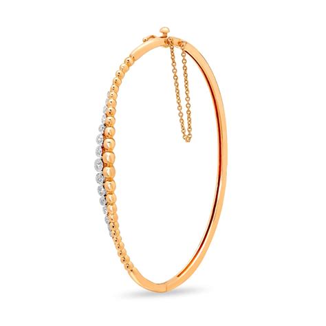 14KT Yellow Gold Classy Beaded Bangle