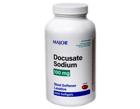 Major DOK Docusate Sodium Stool Softener Tablets, 100 mg, 1000 Count HSA/FSA Eligible - Walmart.com