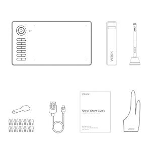 Amazon.in: Buy VEIKK A15PRO Graphic Drawing Tablet, 10 * 6 Inch Pen ...