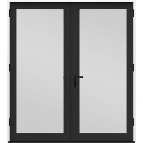 JELD-WEN F-4500 60-in x 80-in x 4-9/16-in Jamb Black Fiberglass Left ...