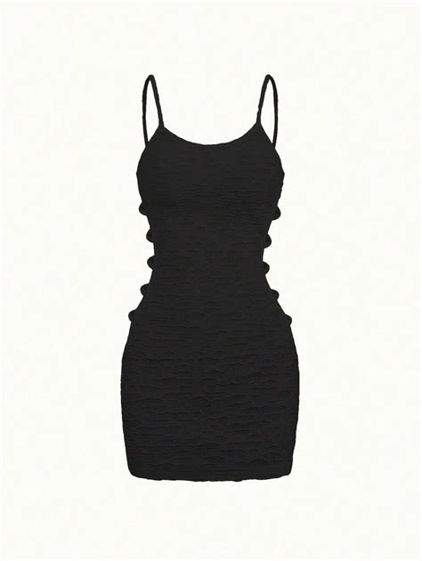 SHEIN Unity Women Summer Solid Color Slim Fit Side Split Cami Dress ...