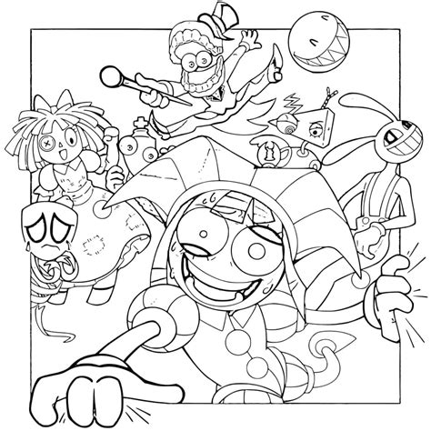 The Amazing Digital Circus Coloring Pages Jax