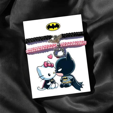 Batman x Hello Kitty Couple Thread Bracelet – Superhero Matching Love ...