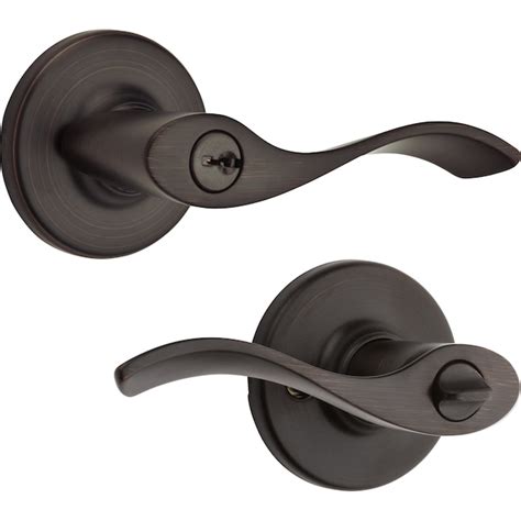 Kwikset Balboa Venetian Bronze Exterior Keyed Entry Door Handle 405BL ...