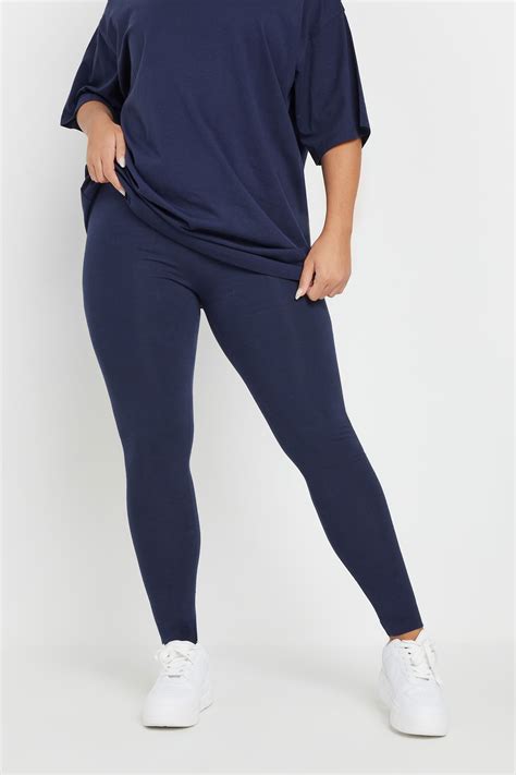 YOURS Plus Size Navy Blue Leggings | Yours Clothing