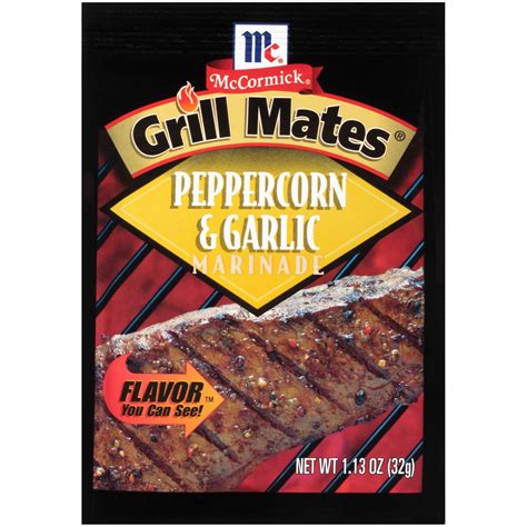 Amazon.com : McCormick Grill Mate PEPPERCORN & GARLIC Marinade 1.13oz ...