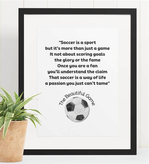 Soccer Poem Wall Art Download, Printable Soccer Poem Poster, Poem About ...