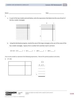 Image result for Homework for 4th Graders Math Module Lesson 36