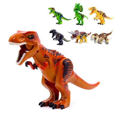 Buy 11-inch Dinos Toy, Buildable Dinosaur Building Blocks Figures ...