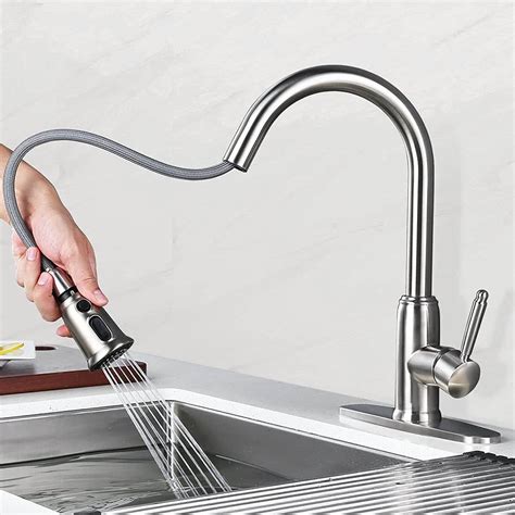 Top Rated Kitchen Faucet with Pull Down Sprayer - WOWOW