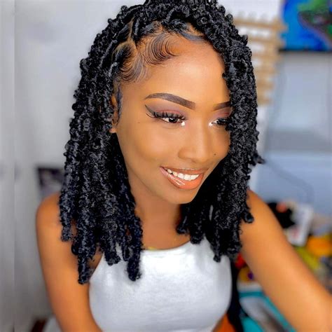 Buy 7 Packs Butterfly Locs Crochet Hair 10 Inch Pre-looped Bob ...