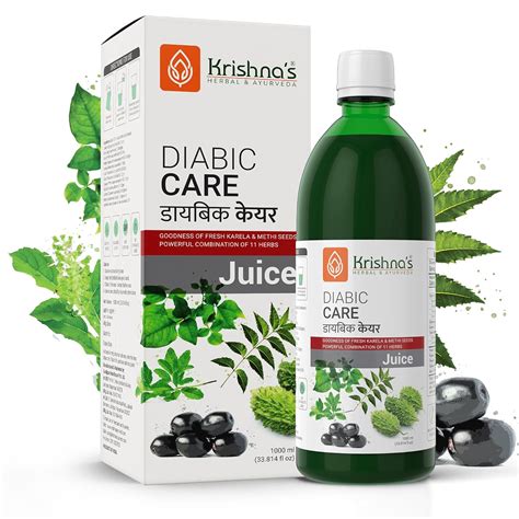 Krishna's Diabic Care Juice - 1000 ml | Blend of 11 herbs Methi, Amla ...