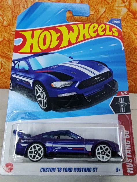 Hot Wheels 1:64 Scale | CUSTOM 18 FORD MUSTANG GT | Mustang 60 | Navy ...