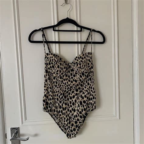 Motel leopard print bodysuit - Depop
