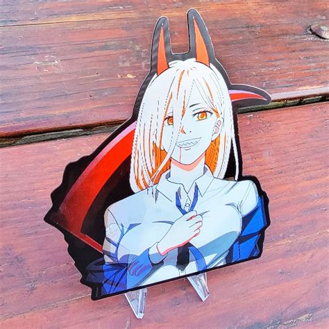 Buy Chainsaw Homem Anime Power 3D Lenticular Motion Carro Adesivos e ...