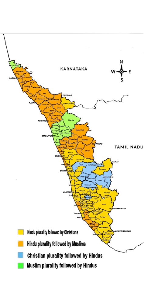 Taluks of Kerala according to their largest and second largest religions by number of adherents ...