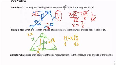 Word Problems Involving Right Triangles 的图像结果