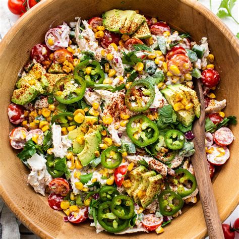 Street Corn Chicken Salad - Fit Foodie Finds