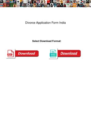 Fillable Online Divorce Application Form India. Divorce Application ...