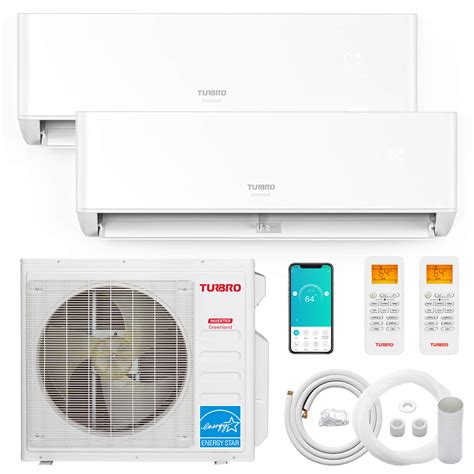 TURBRO Finnmark 12,000 BTU Ductless Mini Split Inverter AC with Heat ...