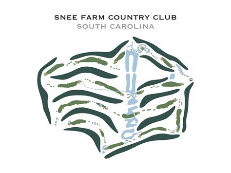 Golf Club Prints Snee Farm South Carolina Golf Course Map - Etsy