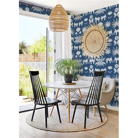 A-Street Prints Seychelles 56.4-sq ft Blue Non-woven Animals Unpasted ...